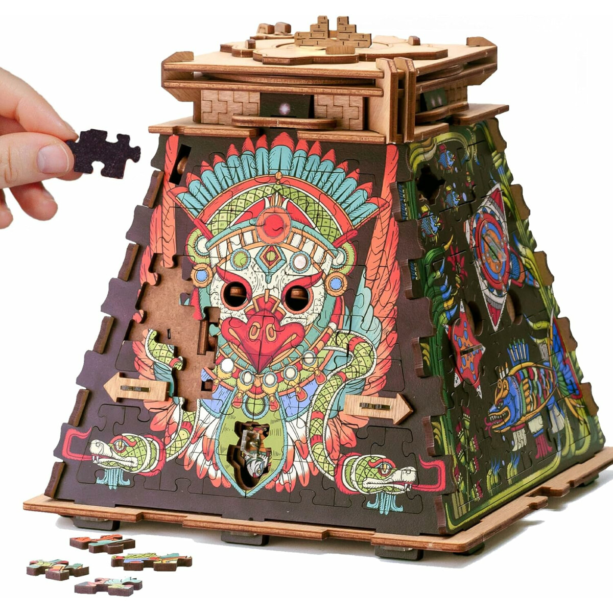 Cluepuzzle - Pyramid of the Sun. Jigsaw puzzle box